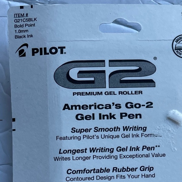 PILOT G2 Gel Pens Premium Refillable & Retractable Rolling Ball Bold Point Black - Picture 5 of 5
